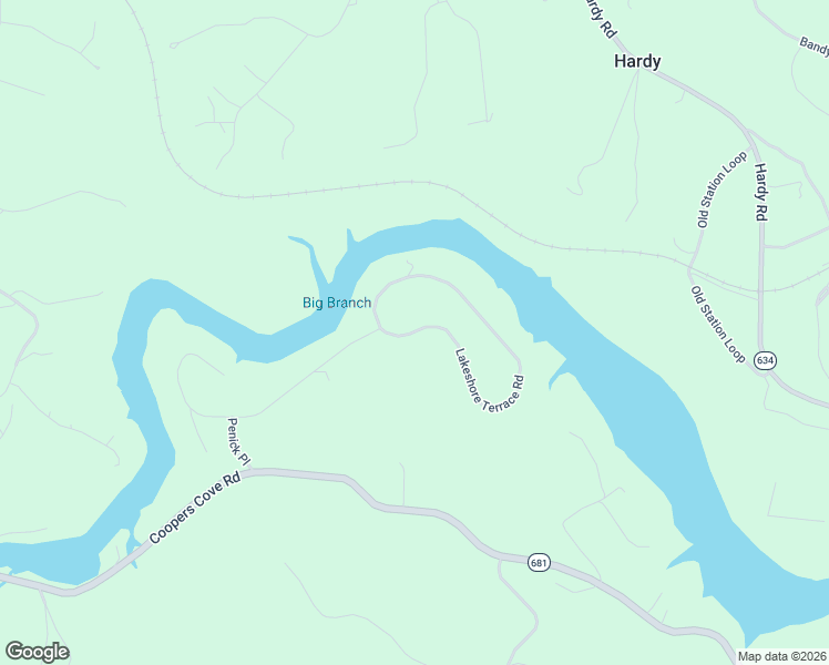 map of restaurants, bars, coffee shops, grocery stores, and more near 109 Lakeshore Terrace Road in Hardy