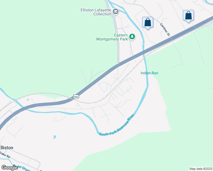 map of restaurants, bars, coffee shops, grocery stores, and more near 5201 Tango Lane in Elliston