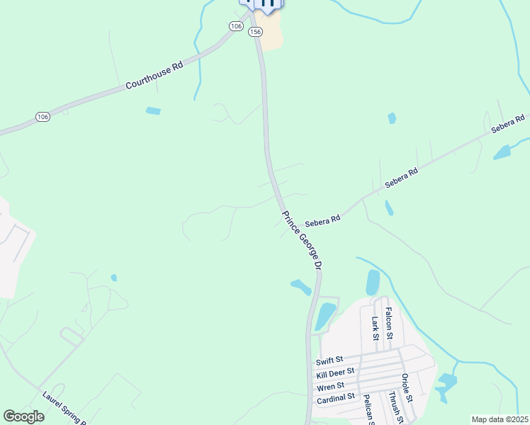 map of restaurants, bars, coffee shops, grocery stores, and more near 6500 Prince George Drive in Prince George