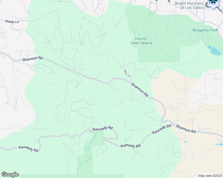 map of restaurants, bars, coffee shops, grocery stores, and more near 15110 Shannon Road in Los Gatos