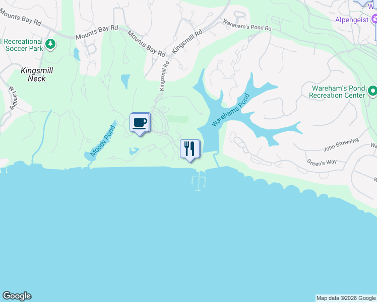 map of restaurants, bars, coffee shops, grocery stores, and more near 704 Graves Ordinary in Williamsburg