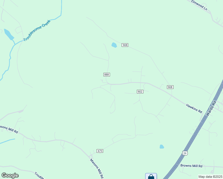 map of restaurants, bars, coffee shops, grocery stores, and more near 862 Hawkins Road in Evington