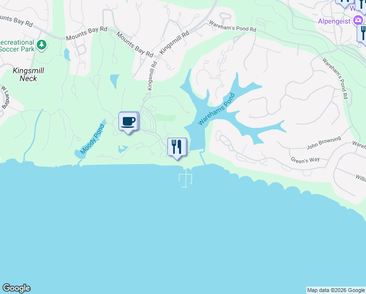 map of restaurants, bars, coffee shops, grocery stores, and more near 704 Graves Ordinary in Williamsburg