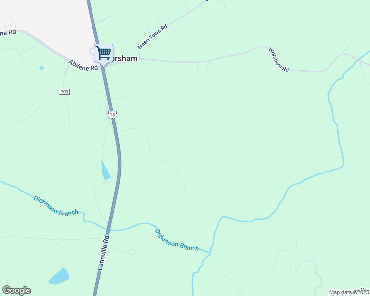 map of restaurants, bars, coffee shops, grocery stores, and more near 6867 Farmville Road in Farmville