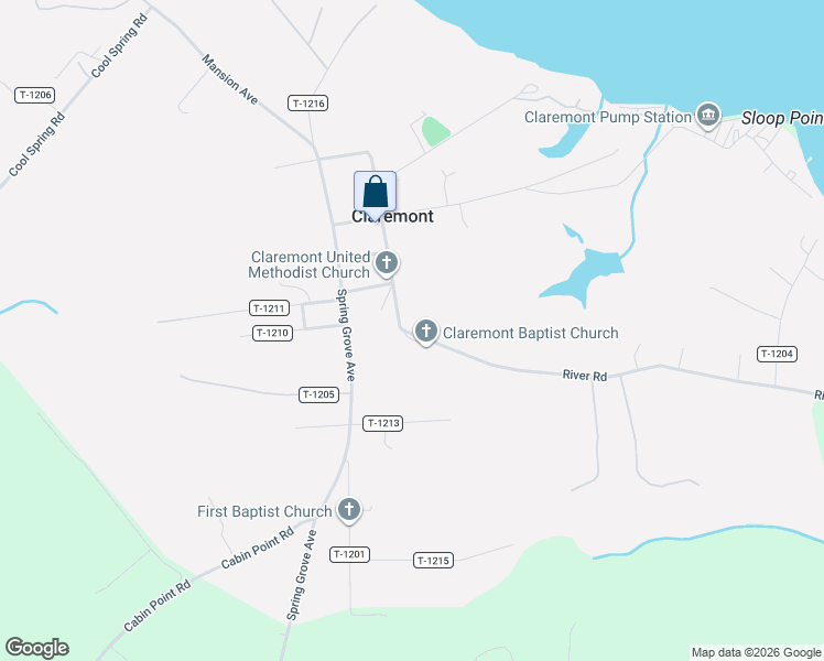 map of restaurants, bars, coffee shops, grocery stores, and more near 110 River Road in Spring Grove