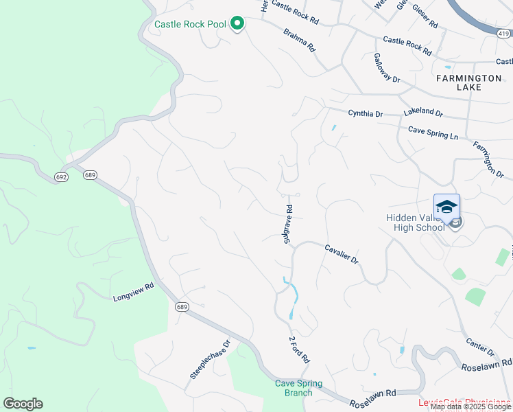 map of restaurants, bars, coffee shops, grocery stores, and more near 6108 Saint Ives Court in Cave Spring