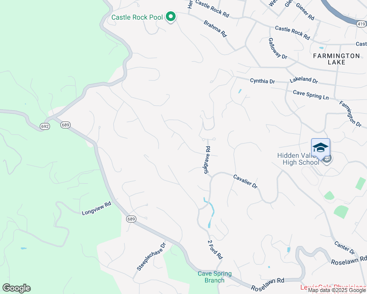 map of restaurants, bars, coffee shops, grocery stores, and more near 6108 Saint Ives Court in Cave Spring