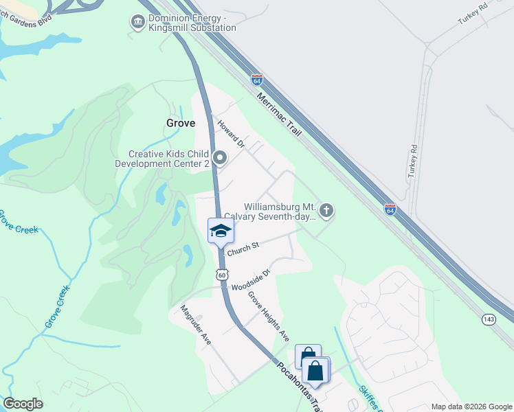map of restaurants, bars, coffee shops, grocery stores, and more near 153 Whiting Avenue in Williamsburg