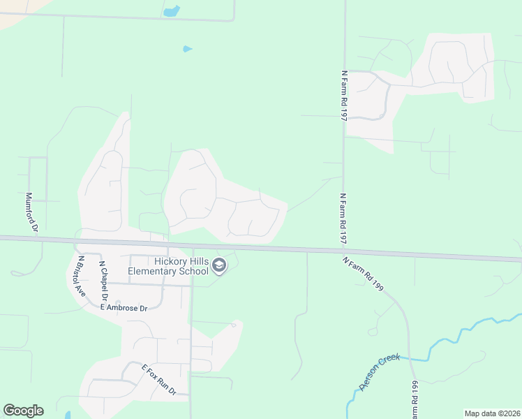 map of restaurants, bars, coffee shops, grocery stores, and more near 1649 North Farm Road 197 in Springfield