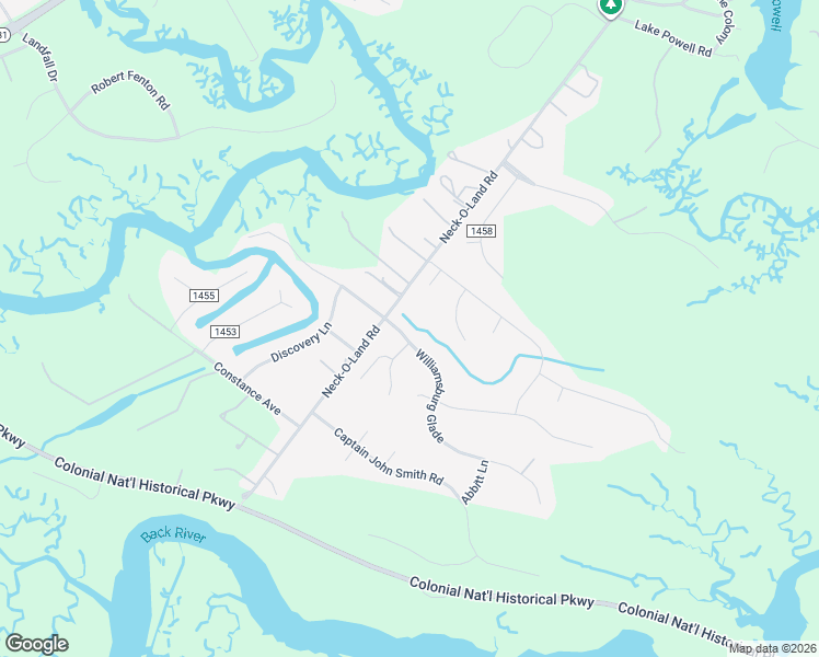 map of restaurants, bars, coffee shops, grocery stores, and more near 4709 Williamsburg Glade in Williamsburg