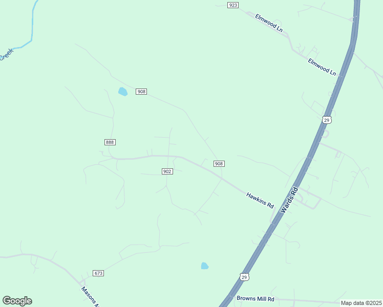 map of restaurants, bars, coffee shops, grocery stores, and more near 553 Hawkins Road in Evington