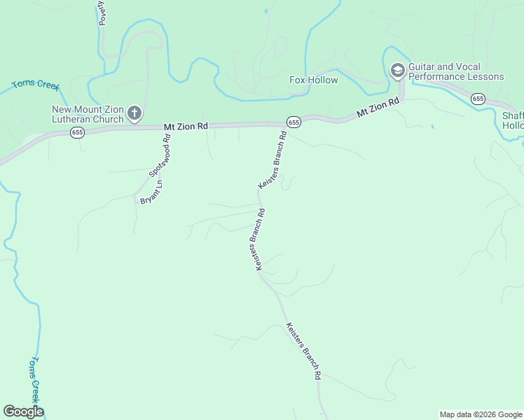 map of restaurants, bars, coffee shops, grocery stores, and more near 3200 Nikkel Lane in Blacksburg