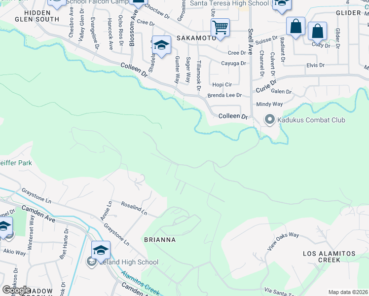 map of restaurants, bars, coffee shops, grocery stores, and more near 20011 Graystone Lane in San Jose