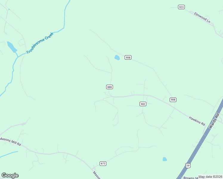 map of restaurants, bars, coffee shops, grocery stores, and more near 969 Hawkins Road in Evington