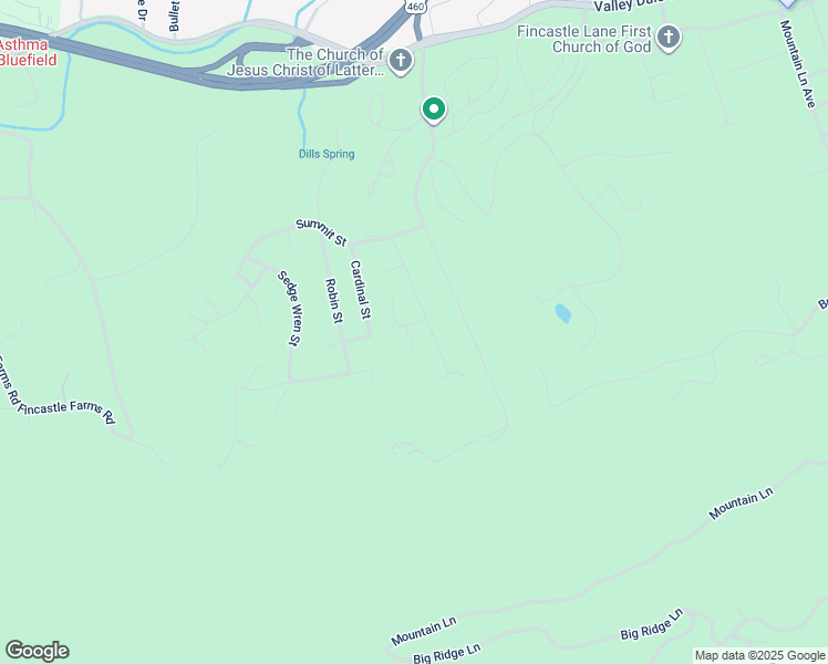 map of restaurants, bars, coffee shops, grocery stores, and more near 646 Dove Circle in Bluefield
