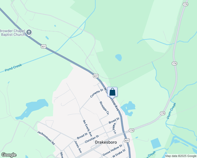 map of restaurants, bars, coffee shops, grocery stores, and more near 516 Kentucky 70 in Drakesboro