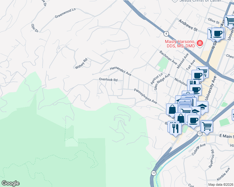 map of restaurants, bars, coffee shops, grocery stores, and more near 600 Laurel Avenue in Los Gatos