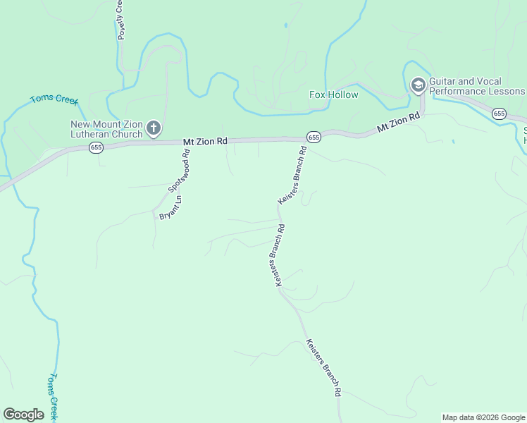 map of restaurants, bars, coffee shops, grocery stores, and more near 3200-3262 Nikkel Ln in Blacksburg