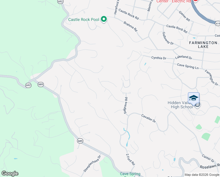 map of restaurants, bars, coffee shops, grocery stores, and more near 6210 Chadsworth Ct in Roanoke