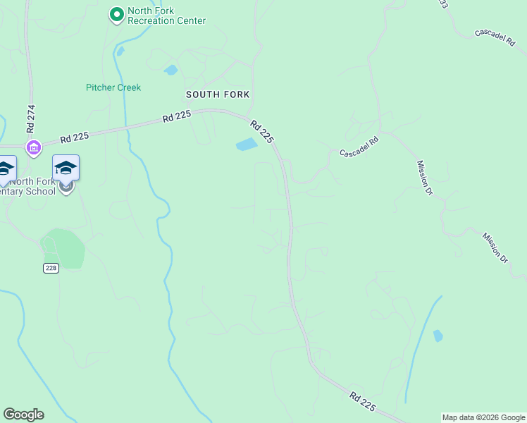 map of restaurants, bars, coffee shops, grocery stores, and more near 58174 Road 225 in North Fork