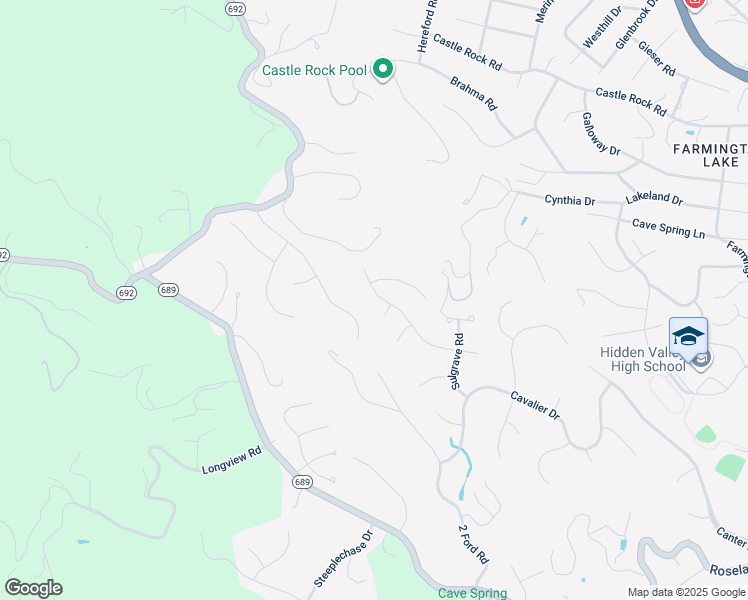 map of restaurants, bars, coffee shops, grocery stores, and more near 6210 Scotford Court in Cave Spring