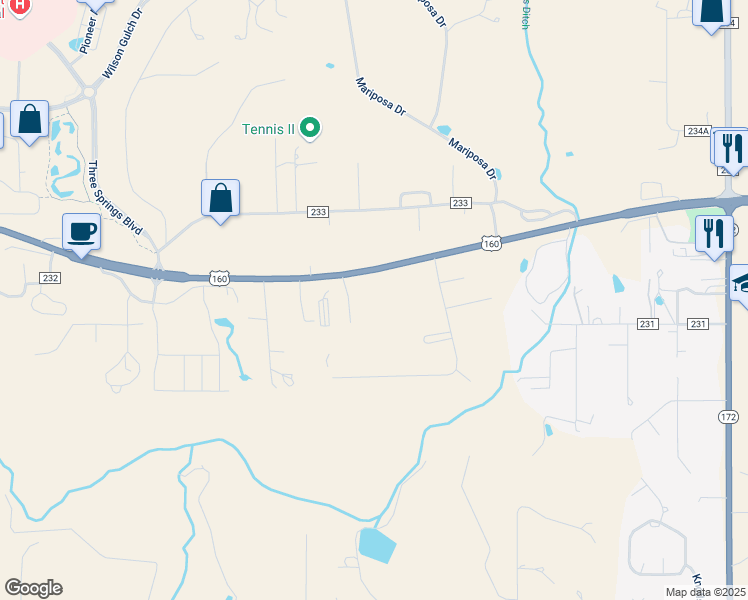 map of restaurants, bars, coffee shops, grocery stores, and more near 29502 U.S. 160 in Durango