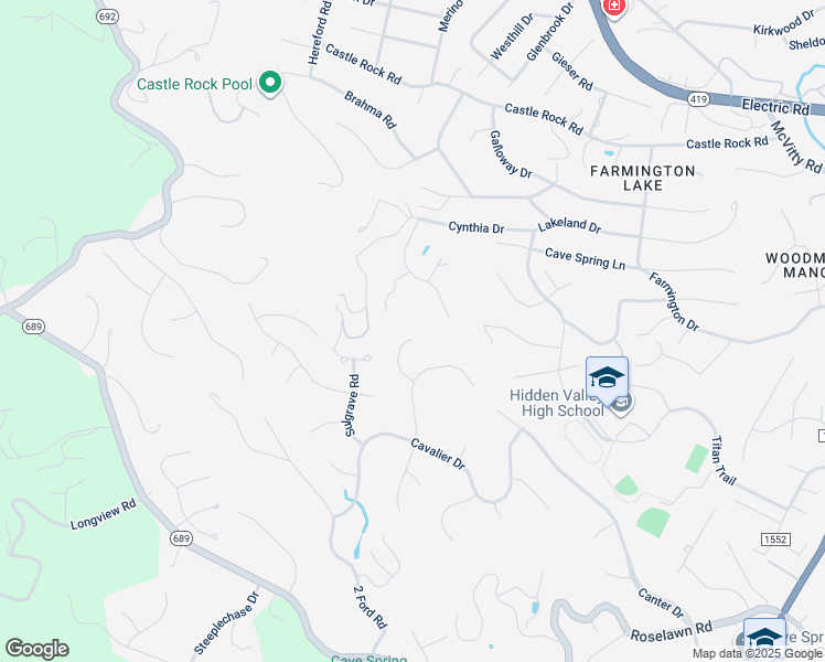 map of restaurants, bars, coffee shops, grocery stores, and more near 5842 Old Locke Court in Cave Spring