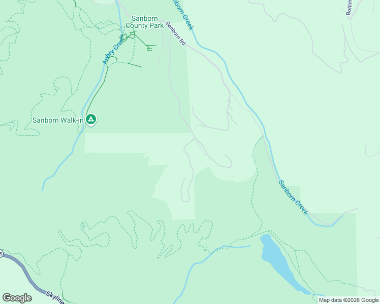 map of restaurants, bars, coffee shops, grocery stores, and more near 16128 Sanborn Road in Saratoga