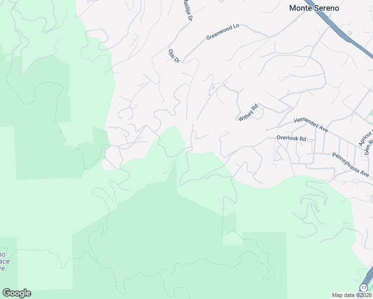 map of restaurants, bars, coffee shops, grocery stores, and more near 19000 Overlook Road in Los Gatos