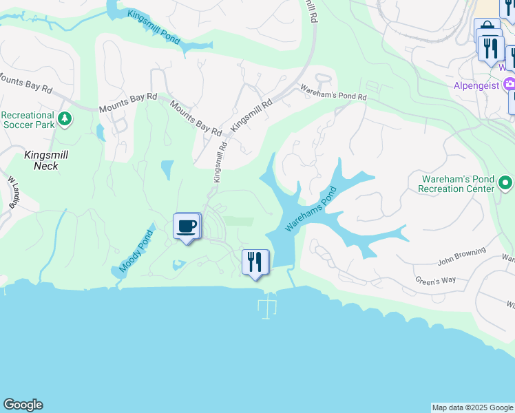 map of restaurants, bars, coffee shops, grocery stores, and more near 319 Padgett's Ordinary in Williamsburg