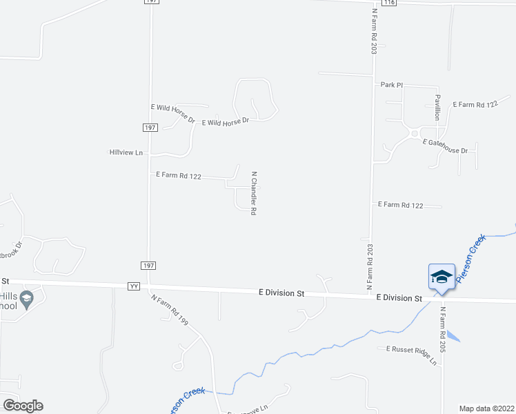 map of restaurants, bars, coffee shops, grocery stores, and more near 1730 North Chandler Road in Springfield