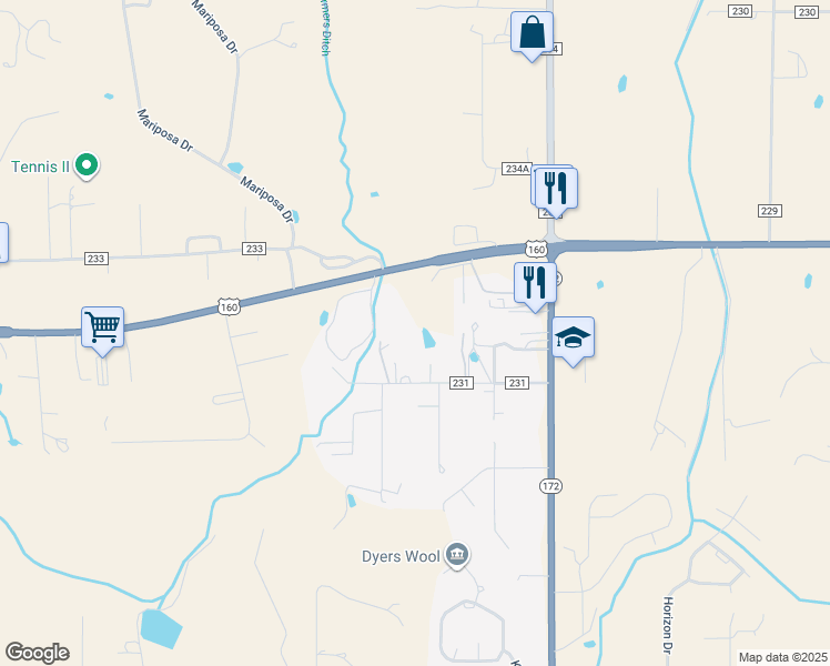 map of restaurants, bars, coffee shops, grocery stores, and more near 229 County Road 231 in Durango