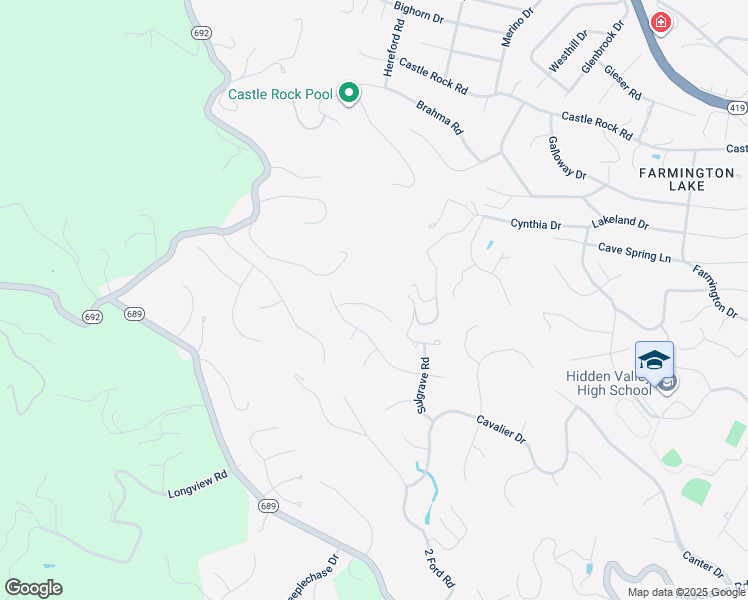 map of restaurants, bars, coffee shops, grocery stores, and more near 6332 Hampshire Drive in Cave Spring