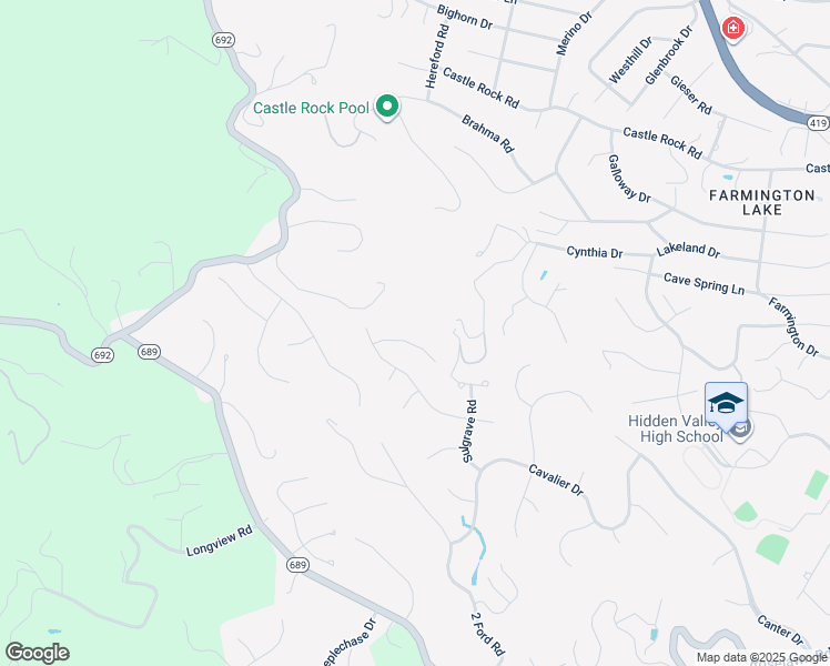 map of restaurants, bars, coffee shops, grocery stores, and more near 6332 Hampshire Drive in Cave Spring