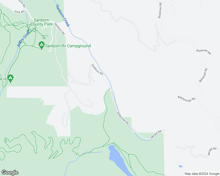 map of restaurants, bars, coffee shops, grocery stores, and more near 16503 Sanborn Road in Saratoga