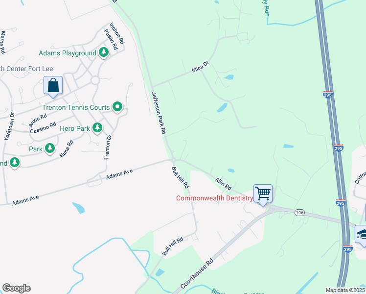 map of restaurants, bars, coffee shops, grocery stores, and more near 621 Jefferson Park Road in Prince George