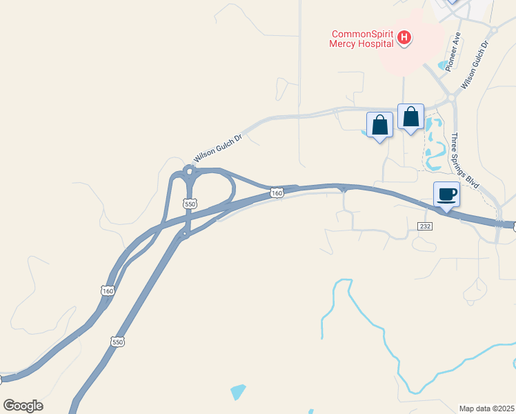map of restaurants, bars, coffee shops, grocery stores, and more near 28135-28295 U.S. 160 in La Plata County
