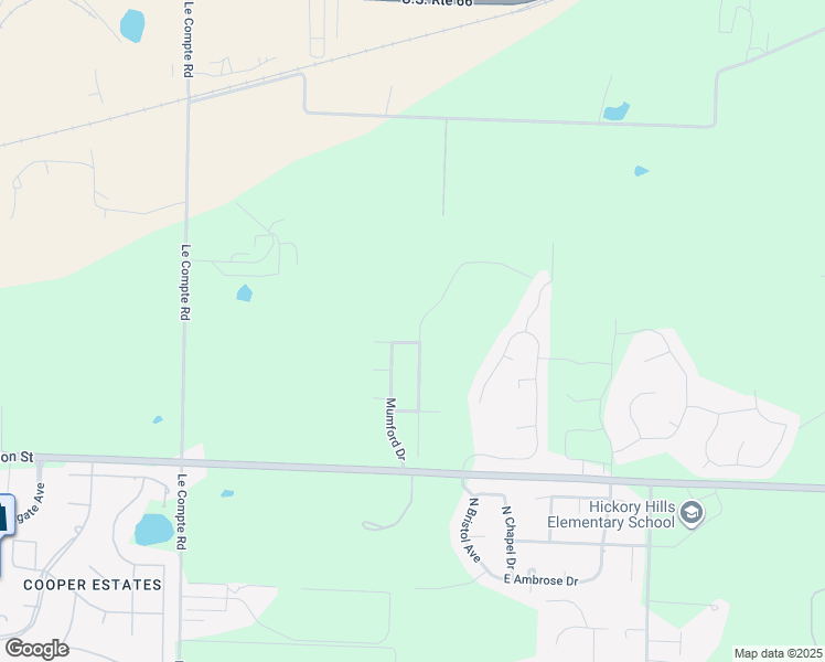 map of restaurants, bars, coffee shops, grocery stores, and more near 1821 North Pearson Drive in Springfield