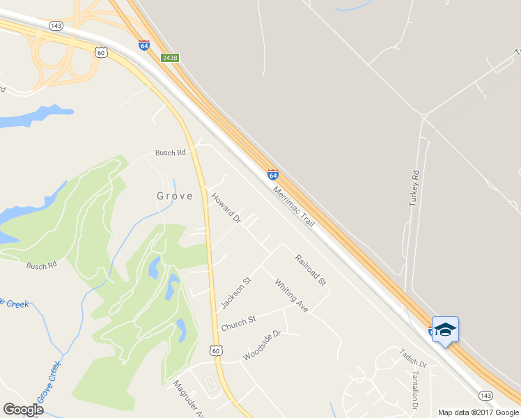 map of restaurants, bars, coffee shops, grocery stores, and more near 147 Howard Drive in Williamsburg