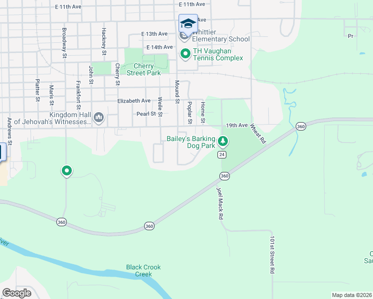 map of restaurants, bars, coffee shops, grocery stores, and more near 2110 Susan Court in Winfield