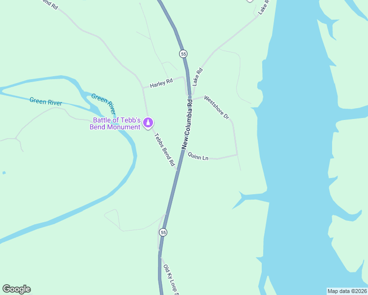 map of restaurants, bars, coffee shops, grocery stores, and more near 2 Quinn Lane in Campbellsville