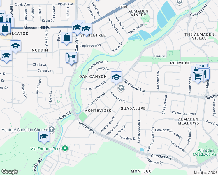 map of restaurants, bars, coffee shops, grocery stores, and more near 1522 Foster Court in San Jose