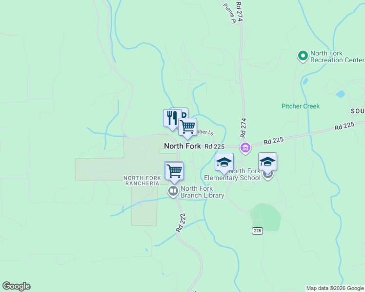 map of restaurants, bars, coffee shops, grocery stores, and more near in North Fork