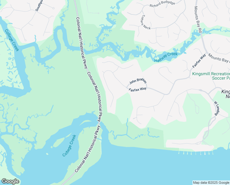 map of restaurants, bars, coffee shops, grocery stores, and more near 689 Fairfax Way in Williamsburg