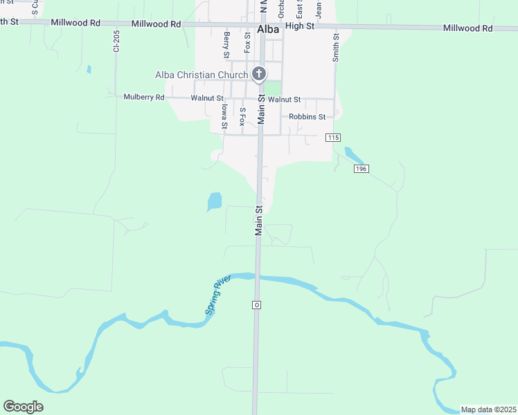 map of restaurants, bars, coffee shops, grocery stores, and more near 12182 Main Street in Jasper