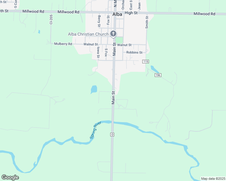 map of restaurants, bars, coffee shops, grocery stores, and more near 12182-12298 Main Street in Jasper County