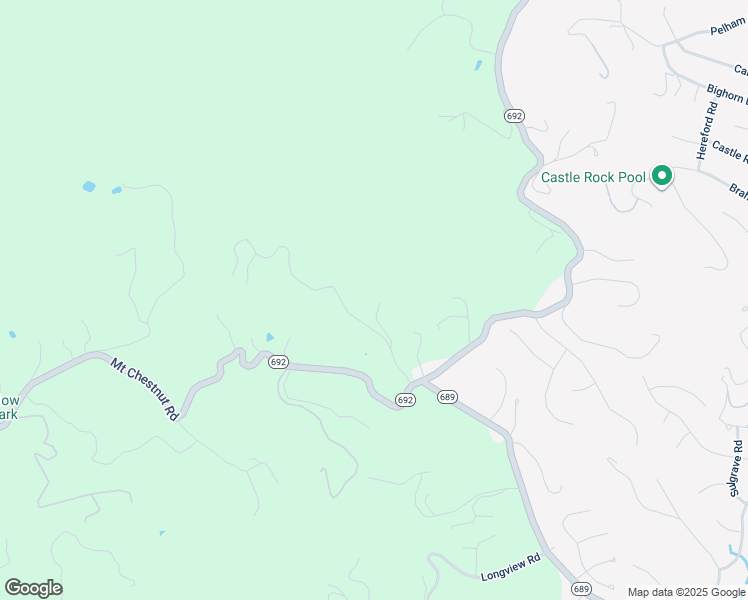 map of restaurants, bars, coffee shops, grocery stores, and more near 6111 Mount Chestnut Road in Roanoke