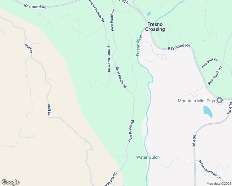 map of restaurants, bars, coffee shops, grocery stores, and more near 33160 River Knolls Road in Coarsegold