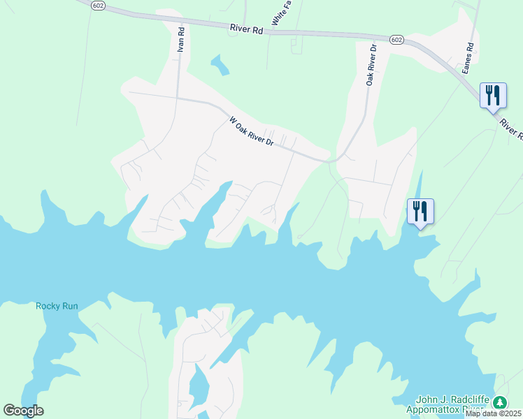 map of restaurants, bars, coffee shops, grocery stores, and more near 20220 Eagle Cove Ct in Petersburg