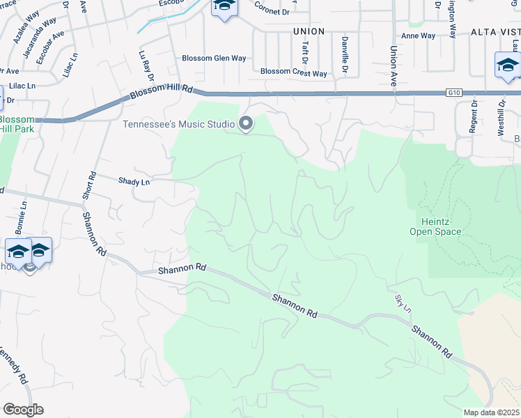 map of restaurants, bars, coffee shops, grocery stores, and more near 15315 Santella Court in Los Gatos